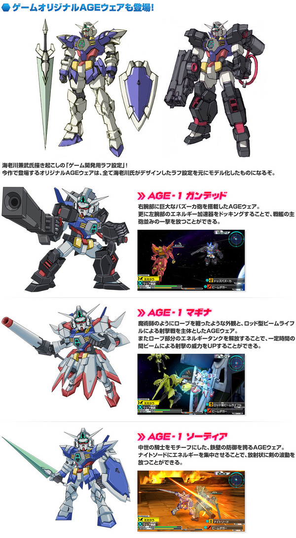 Psp 機動戦士ガンダムage 公式サイトが更新 ゲームオリジナルウェアが公開 オレ的ゲーム速報 刃