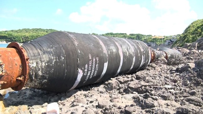 中国 巨大 ホース 漂着 撤去費用 石川県 物体 補助金に関連した画像-03