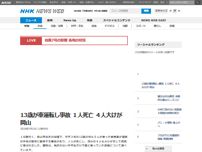 13歳の中学生が運転していた車が事故 同乗していた1人が死亡 4人が大けが オレ的ゲーム速報 刃 13歳の中学生が運転していた車が事故 同乗していた1人が死亡 4人が大けが オレ的ゲーム速報 刃