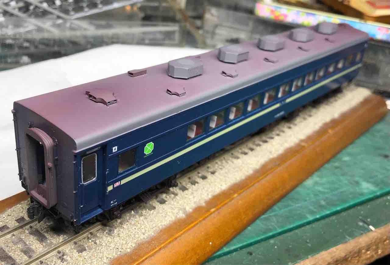 天賞堂 57019 特急 つばめ ぶどう色 1号 基本4輌セット 鉄道模型