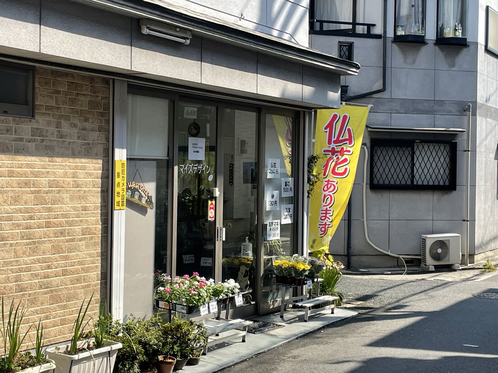 お花屋さん見 つけた ジンジャモール瓢箪山