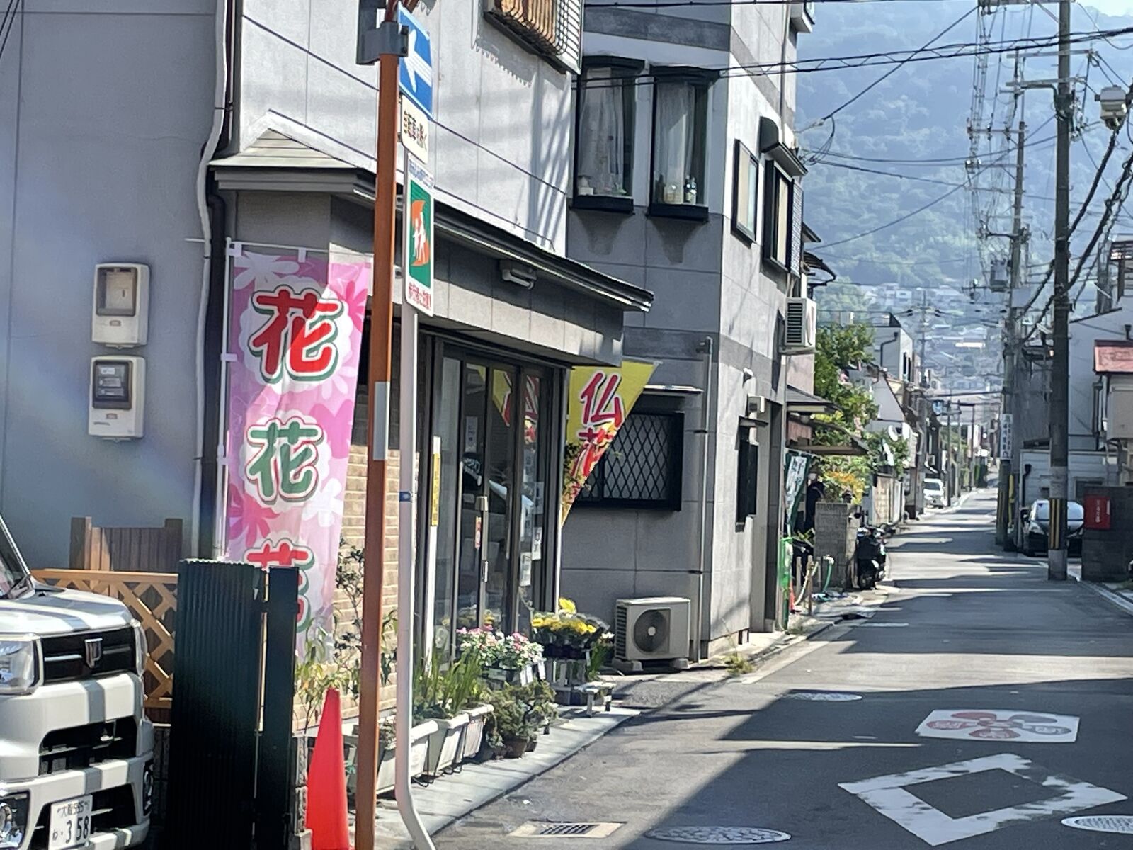 お花屋さん見 つけた ジンジャモール瓢箪山