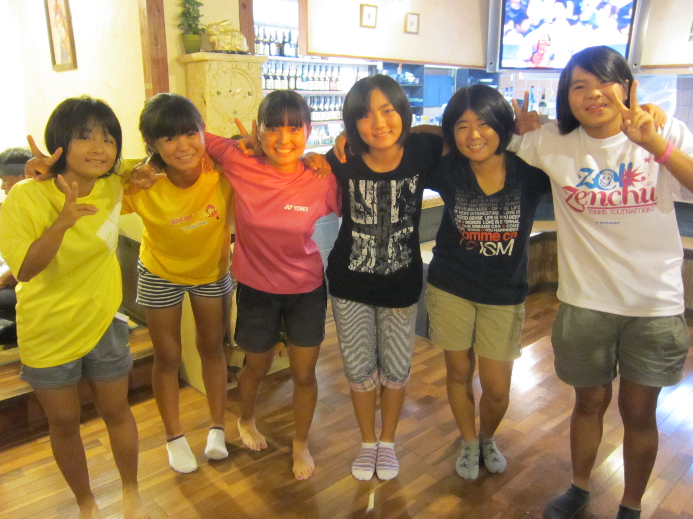 全国中学生テニス大会 首里中女子テニス部祝勝会 チームjinjr