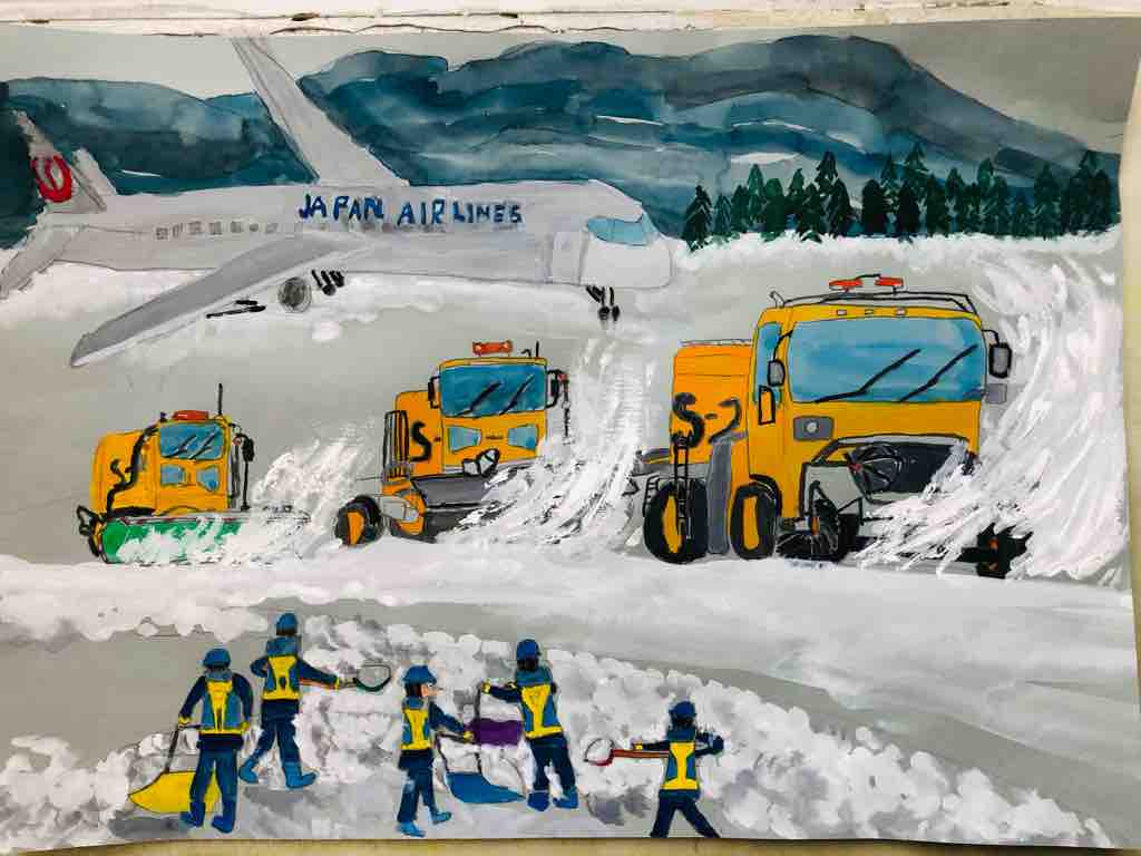 雪の絵 4 5年生クラス 子どもあとりえプランタン