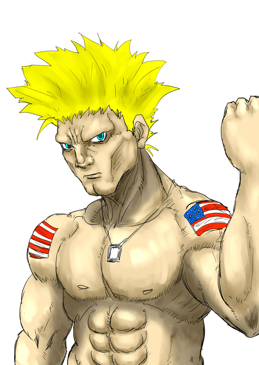 版権絵 ストリートファイター ガイル少佐 Guile Street Fighter 三多腎臓のお絵かきと格闘技のブログ