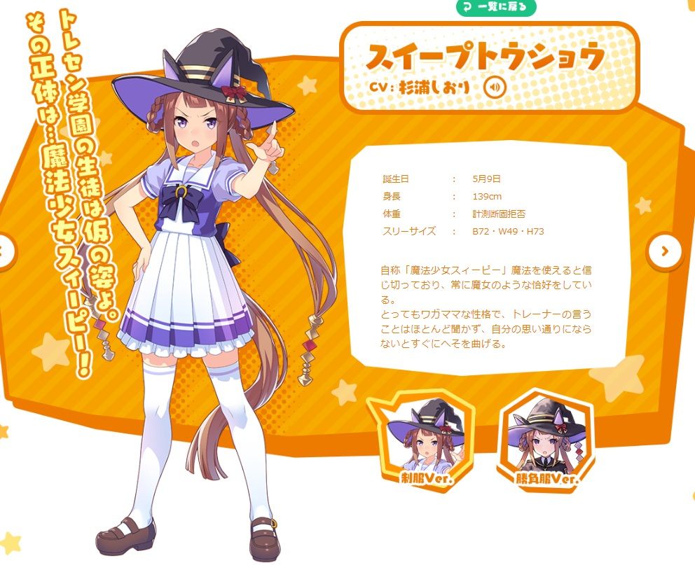 ウマ娘 魔女のような格好をした スイープトウショウ ちゃんのキャラ紹介 ウマ娘速報 ウマ娘 魔女のような格好をした スイープトウショウ ちゃんのキャラ紹介 ウマ娘速報