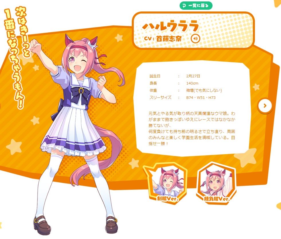 ウマ娘 元気いっぱい 天真爛漫な ハルウララ ちゃんのキャラ紹介 ウマ娘速報 ウマ娘 元気いっぱい 天真爛漫な ハルウララ ちゃんのキャラ紹介 ウマ娘速報