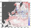 地震予測　東北地方南部から近畿まで強い冷熱インパルス。この地域では，地震に対する注意が必要です。