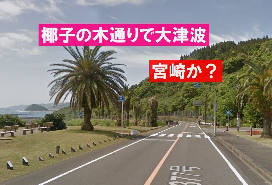 【予知夢】「椰子の木が並ぶ道路で大津波」の夢～本命は宮崎か？秋田県の明菜さんが海沿いで地震？