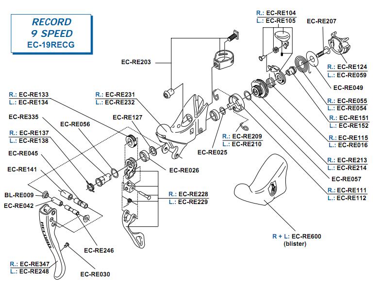 CAMPAGNOLO XENON 9s エルゴレバー 検）カンパニョーロ 9速