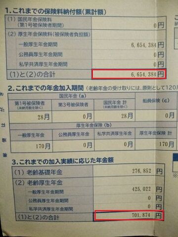 年金定期便2020年