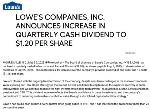 dividend increase 2025