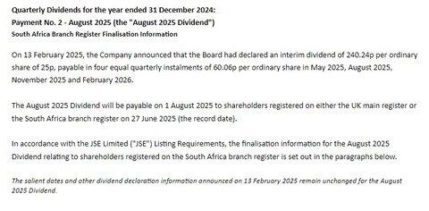 dividend declared 2025-3