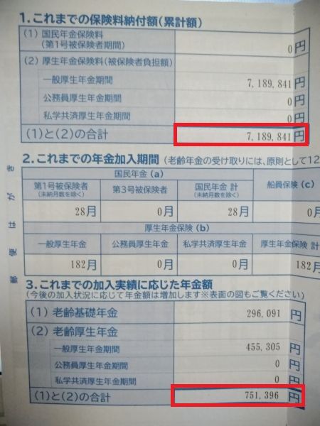 年金定期便2021年
