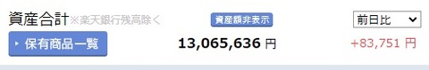 2021年1月資産合計【中間】
