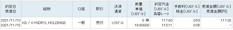 売買（2021年11月10日）