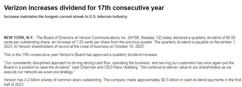 配当のお知らせ　23年11月