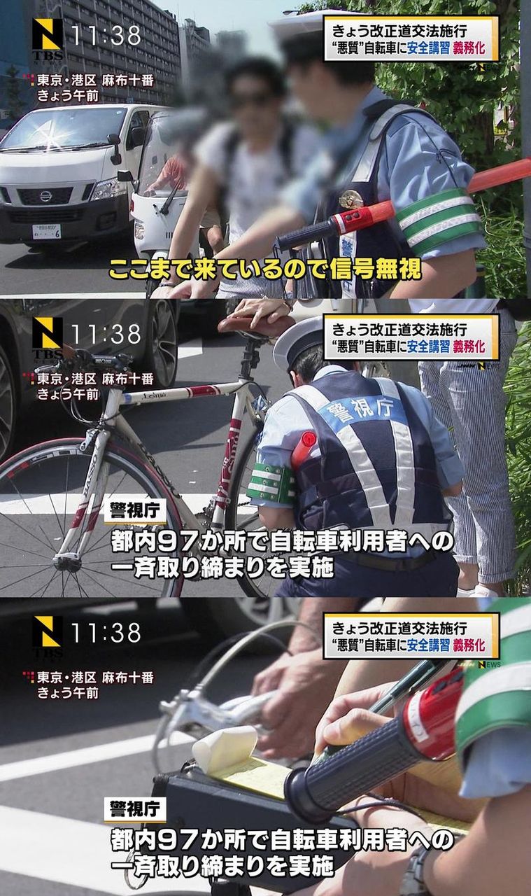 悲報 都内のロードバイクが警察に狙い撃ちされる じてそく