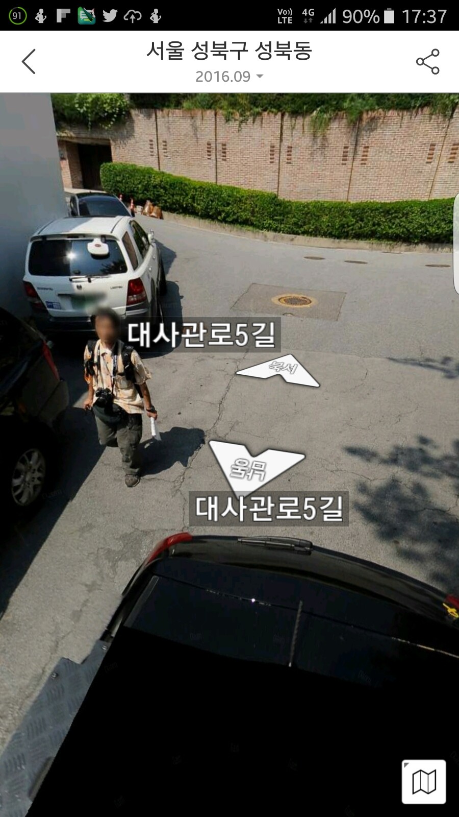 16 初秋 韓国一人旅 ストリートビューに写ってた 知らない街でプチ迷子