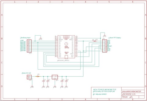 ArduinoNANO−anemoMeter