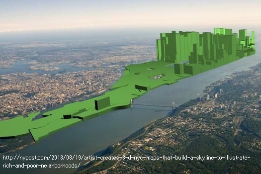 ニューヨーク マンハッタン島の 貧富3dマップ 地図の散歩道 ニューヨーク マンハッタン島の 貧富3dマップ 地図の散歩道