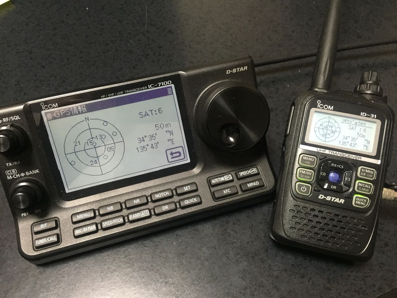 JN4JGKのアルパカ日記ID31からIC7100にGPSデータを送る。