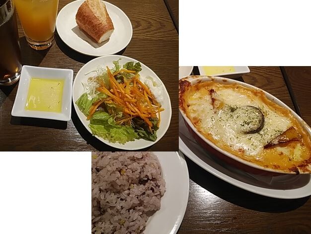 新橋 リザランの食べ放題ランチが復活していたぞー サラダ バケット 15穀米 ドリンクフリー 選べるメインディッシュ 海老グラタン 美味い 1000円 汐留 新橋 銀座 B級 ランチ グルメ