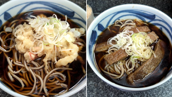 浅草橋ひさご 立ち食いそば 自家製麺 天ぷらそば 冷やしきつね
