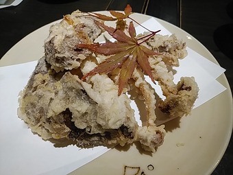 季節の天ぷらキノコ 西大島 銀杏 ぎんなん 蕎麦屋