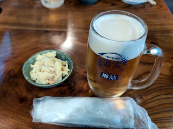 お通し 大塚 大塚大酒場 サントリー樽詰生ビール