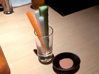 野菜スティック 自由が丘 つぼ庭 坪庭 酒肴おまかせコース