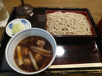 新橋ランチ 能登治 のとじ 能登島 新橋蕎麦 鴨つくねせいろ