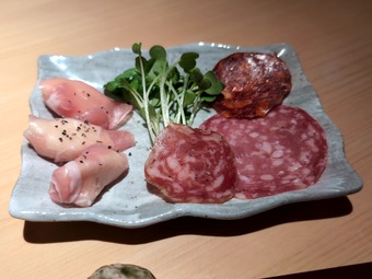 モッツァレラチーズ生ハム巻サラミ 自由が丘 東急東横線 つぼ庭 坪庭