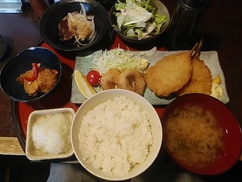 新橋 しばてん ランチ アジフライ定食