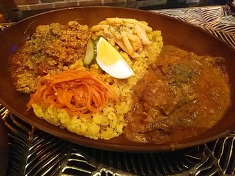 ランチセット 新橋 BAR 結び MUSUBI むすび ランチカレー