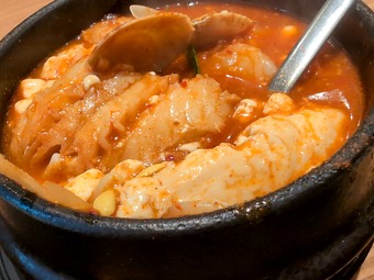 中山豆腐店 ニュー新橋ビル MIXスンドゥブ定食 新橋ランチ 土日営業