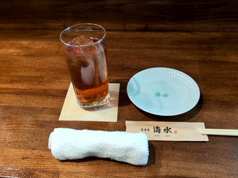 ウーロン茶 新橋 海水 ランチ長崎皿うどん