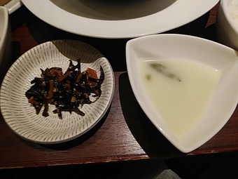 銀座天空飲茶酒家 ランチ 麺・点心セット スープ 小鉢