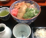 本陣房新橋店 ランチ 揚げ茄子 蕎麦