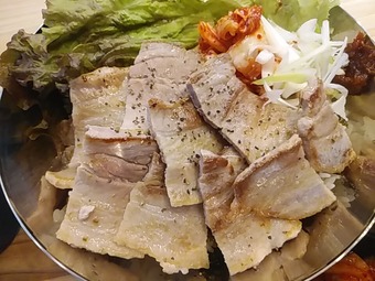 新橋ランチ 新橋駅前ビル 韓兵衛 かんべえ ランチ サムギョプサル丼