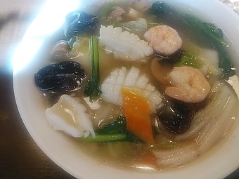 汐留 チャイナガーデン CHINA GARDEN ランチ 海鮮そば・半マーボー丼
