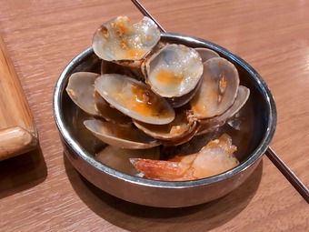 残骸アサリ 中山豆腐店 ニュー新橋ビル MIXスンドゥブ 新橋ランチ