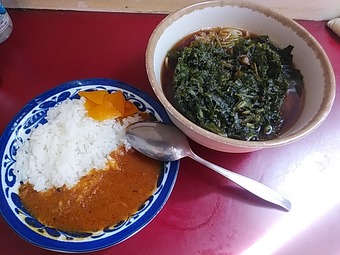 新橋ランチ 丹波屋 たんばや 立ち食いそば カレーセット 春菊天
