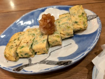 シラスと海苔の玉子焼き 磯丸水産 昼飲み