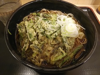 よもだそば 立ち食いそば 立ち食い蕎麦 銀座 日本橋 ニラ天そば