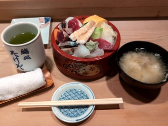 新橋 鮨処 たけだ ランチ チラシ寿司 大盛