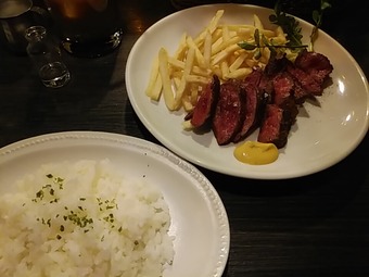 銀座 ルフージュ Refuge ランチ ハラミステーキ バベット