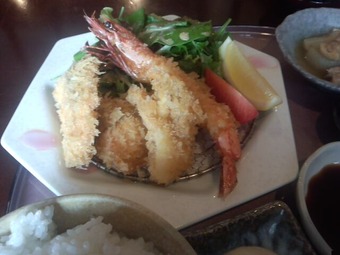 銀座 和らん ランチ 魚介のフライ 足赤エビ