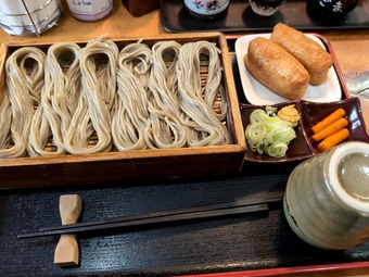 都営新宿線 大島 そば酒坊 へぎそば 稲荷寿司