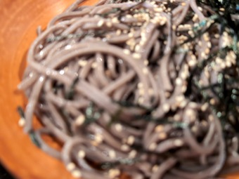 焦がしネギと鶏肉の温つけそば 汐留新橋 ARUBA アルバ 立ち食いそば